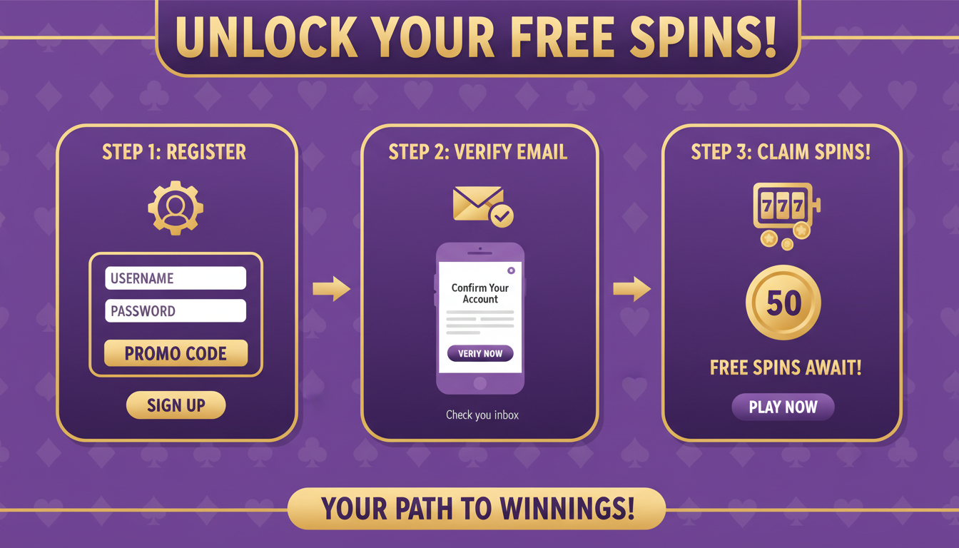 Infografika przedstawiająca proces aktywacji kodu promocyjnego w kasynie online